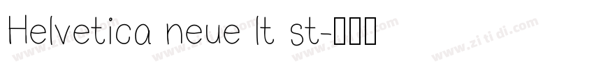 Helvetica neue lt st字体转换